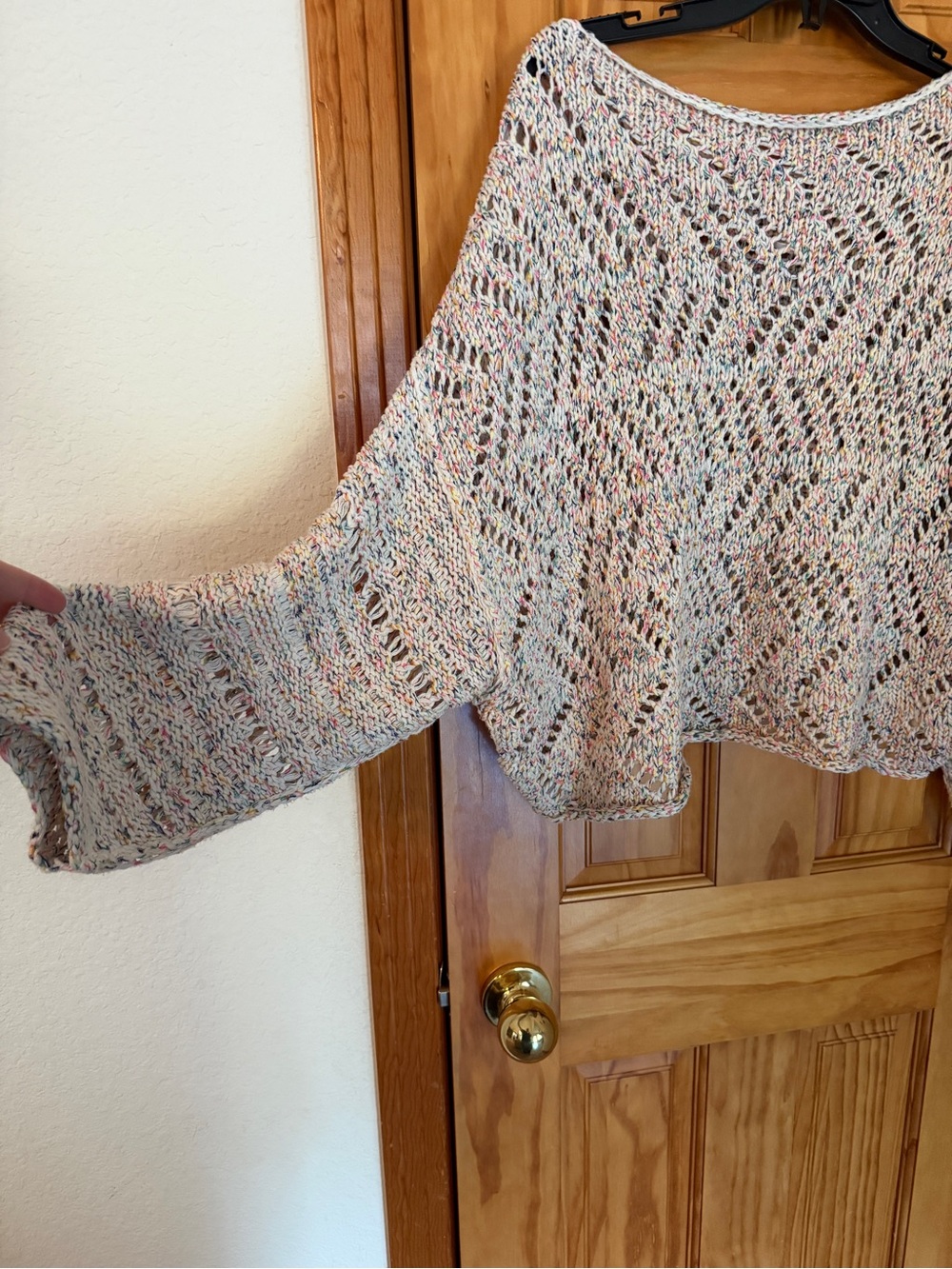 Free People Leilani Knit Beige Pullover Sweater In Cupcake Women's Size S - Picture 7 of 12